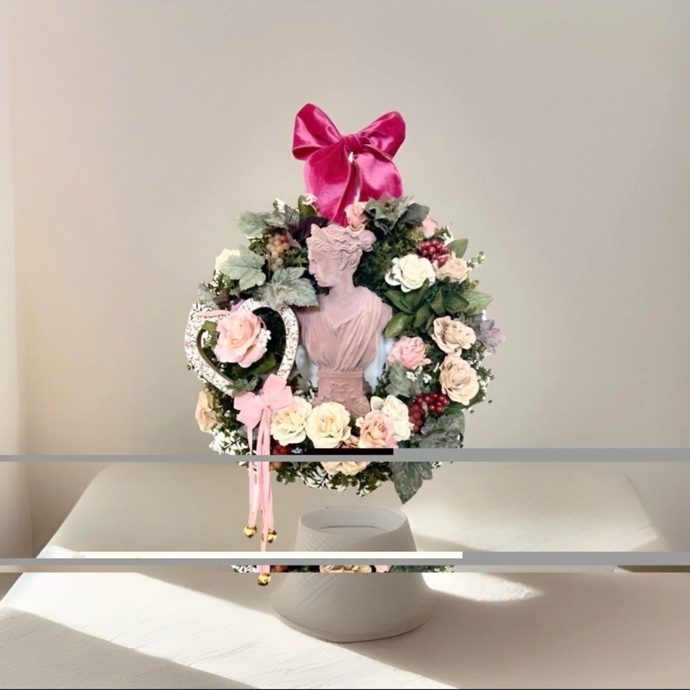 Victorian Wreath for Front Door - Romantic Coquette Decor - Shabby Chic